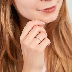 585er Weißgold-Ring Kreuz mit 6 Diamanten 0,03 ct. DR0203SL