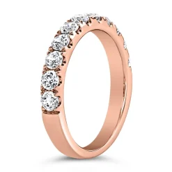 Eternityring mit Halbkreis aus Labordiamanten, Roségold BDR0130LG-RSL
