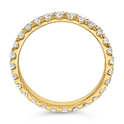 Ewigkeitsring mit Krappenfassung, Diamanten, Gelbgold BDR0132-GSL