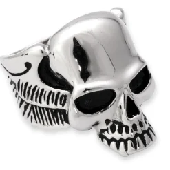 Exklusiver Edelstahl Ring im Totenkopf Design HM0001
