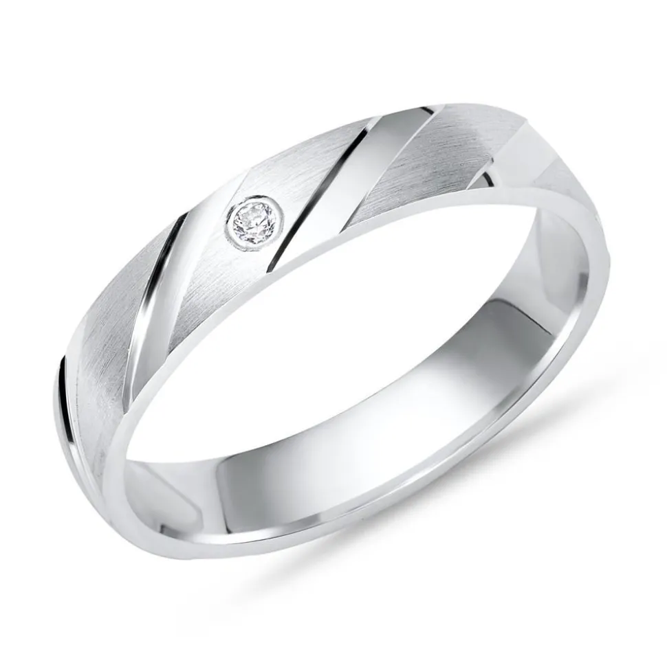 Exklusiver Ring 925 Silber mit Zirkonia 4mm R8509czSL
