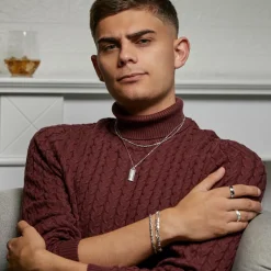 Exklusiver Ring Titan mit Einlage Silber TR0048SL