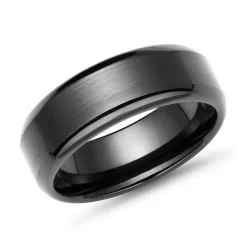 Exklusiver Schwarzer Keramikring kratzfest KR0002SL