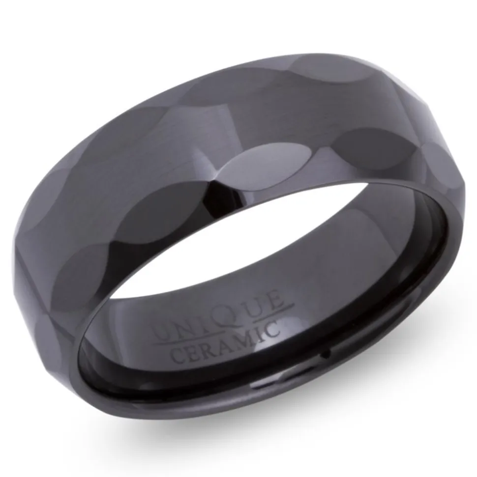 Exklusiver Schwarzer Keramikring kratzfest KR0007SL