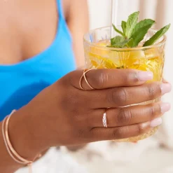 Filigraner X-Ring roségold 925er Silber LSR0011