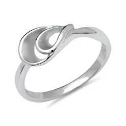 Fingerring aus Silber teilpolierte Oberfläche SR0253SL