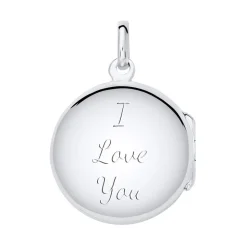 Florales Medaillon aus Sterlingsilber gravierbar SP0968SL