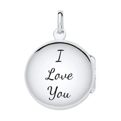 Florales Medaillon aus Sterlingsilber gravierbar SP0968SL