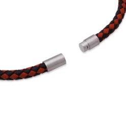 Geflochtene Lederkette Zopfkette LN0006