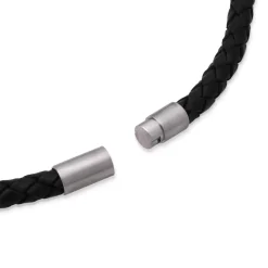 Geflochtene Lederkette Zopfkette LN0003