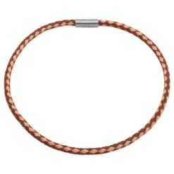 Geflochtene Lederkette Zopfkette LN0007