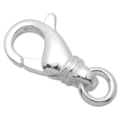 Gegossener Karabiner Verschluss Sterling Silber SV0002