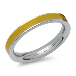 Gelber Edelstahlring 3mm breit R5078SL