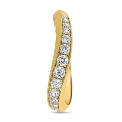 Gelbgold Damenring mit lab grown Diamanten, gravierbar BDR0064LG-GSL