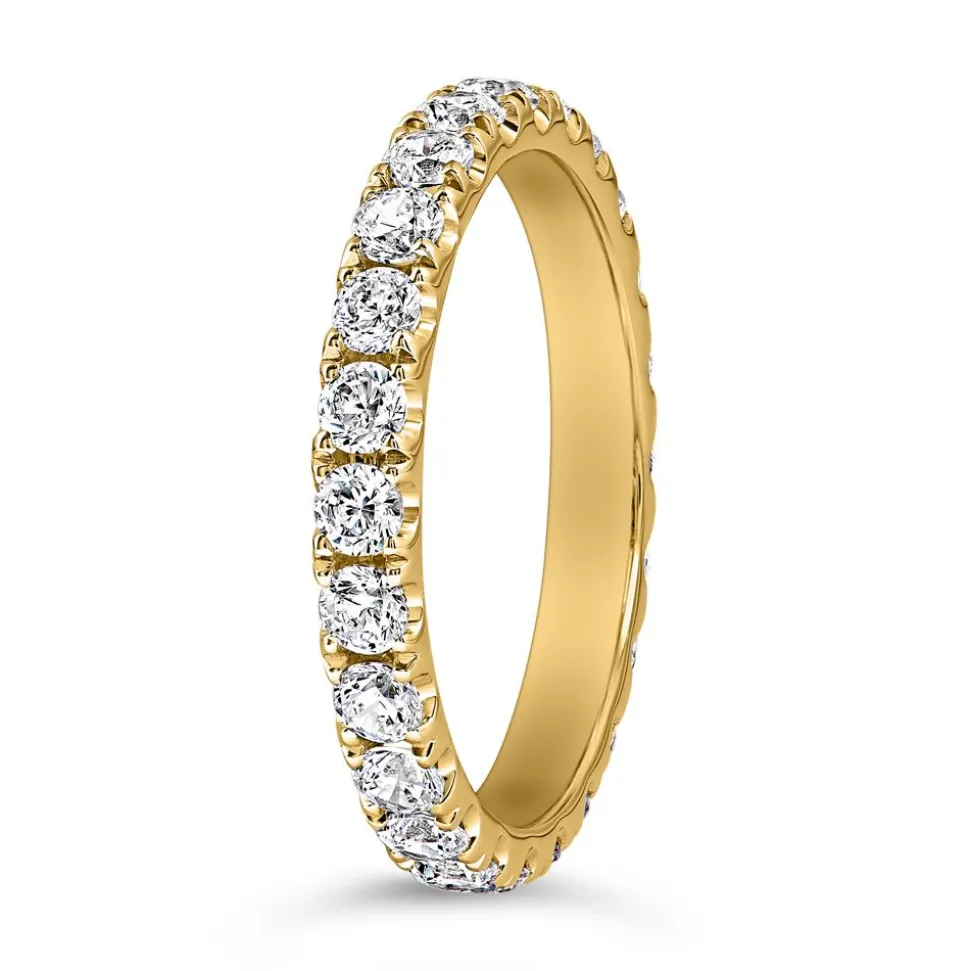 Gelbgold Ewigkeitsring mit lab grown Brillanten BDR0133LG-GSL