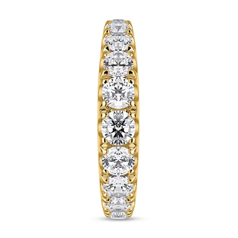 Gelbgold Ring mit lab grown Diamanten, gravierbar BDR0094LG-GSL