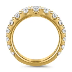 Gelbgold Ring mit lab grown Diamanten, gravierbar BDR0094LG-GSL