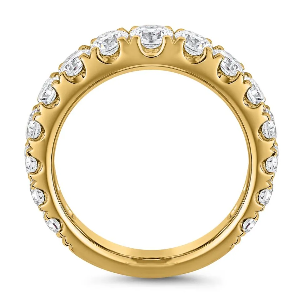 Gelbgold Ring mit lab grown Diamanten, gravierbar BDR0094LG-GSL