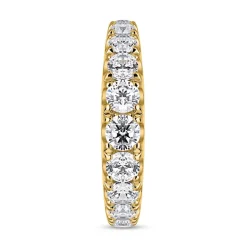 Gelbgold Ring mit lab grown Diamanten, gravierbar BDR0094LG-GSL