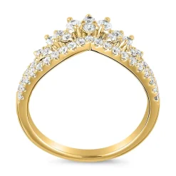 Gelbgoldener Gravurring mit lab grown Diamanten BDR0110LG-GSL