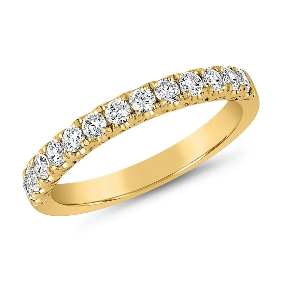 Gelbgoldener Half-Eternityring mit lab grown Brillanten BDR0080LG-GSL