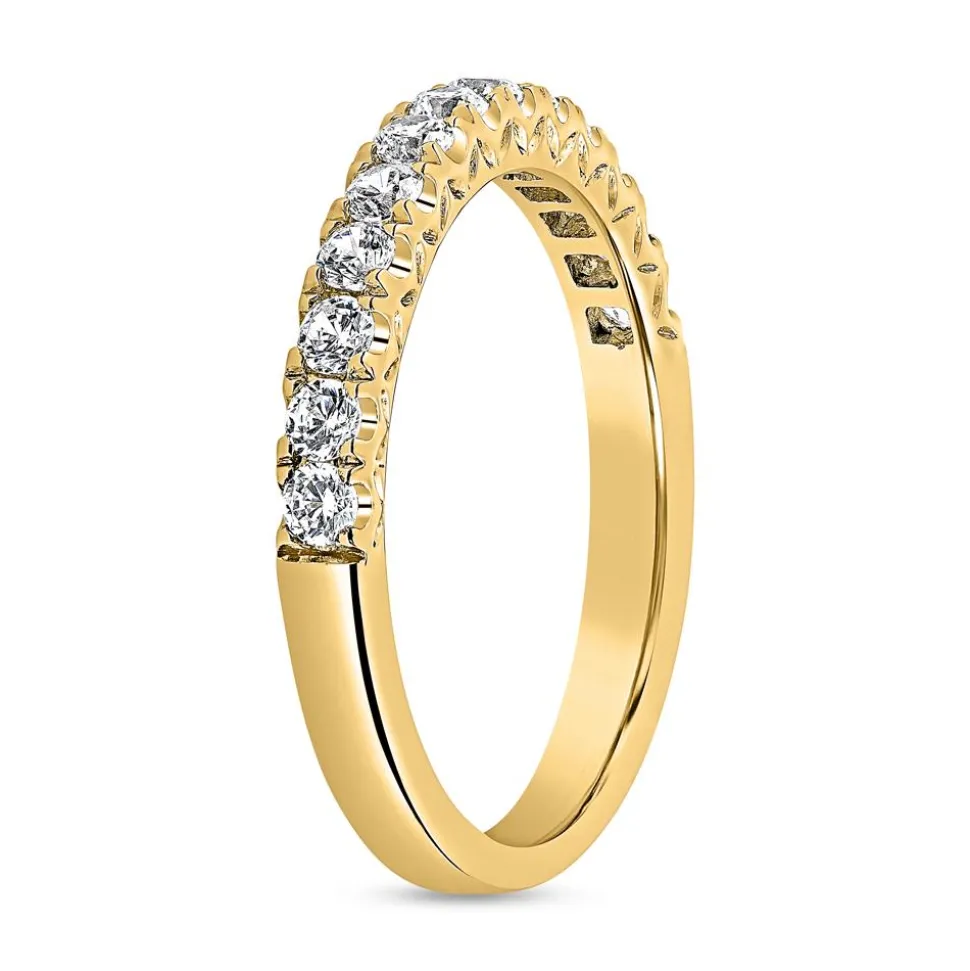 Gelbgoldener Half-Eternityring mit lab grown Brillanten BDR0080LG-GSL