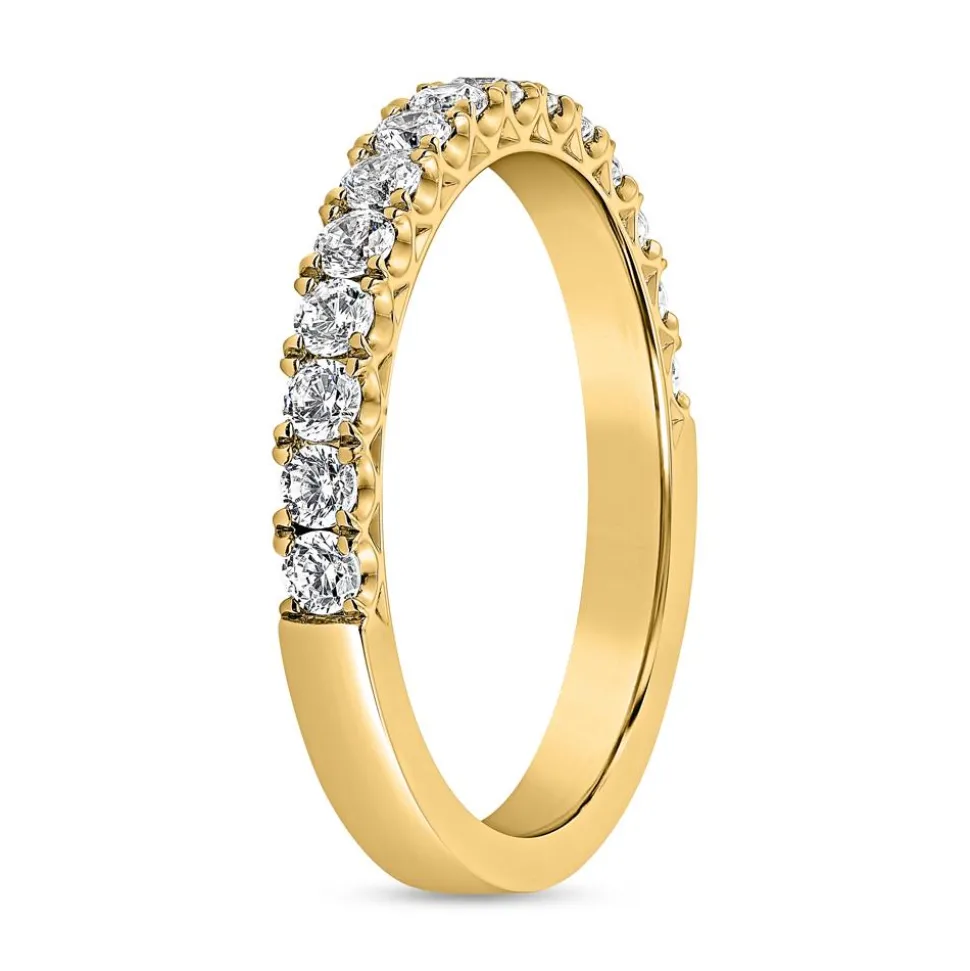 Gelbgoldener Half-Eternityring mit lab grown Brillanten BDR0075LG-GSL
