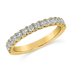 Gelbgoldener Half-Eternityring mit lab grown Brillanten BDR0075LG-GSL