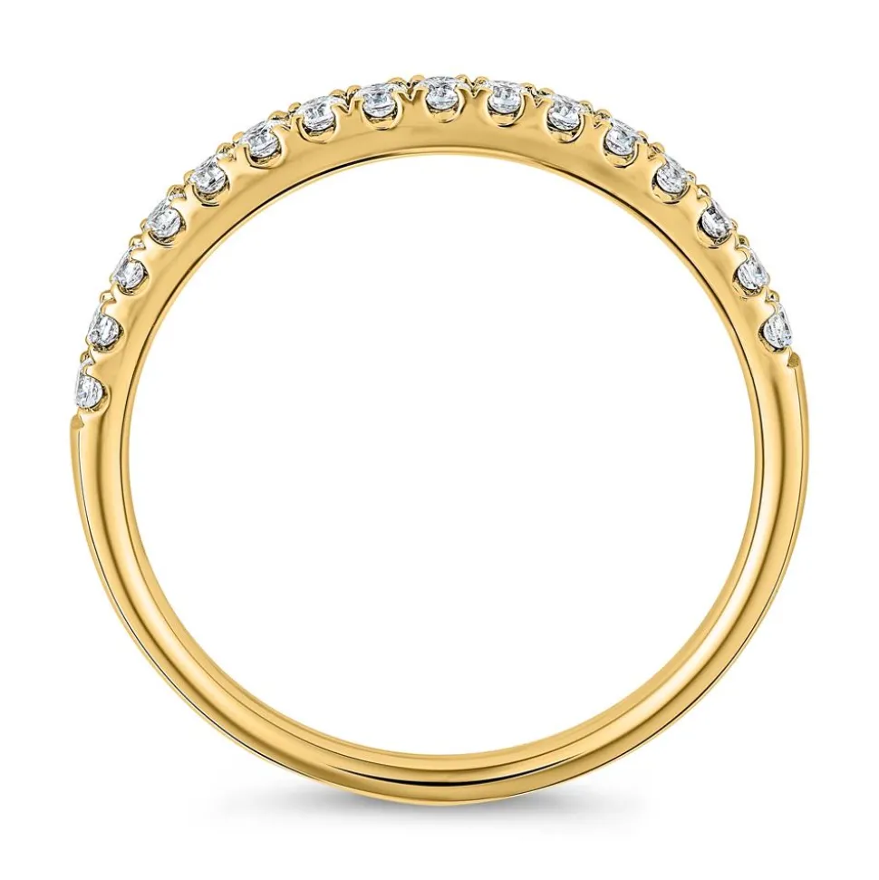 Gelbgoldener Half-Eternityring mit lab grown Diamanten BDR0115LG-GSL