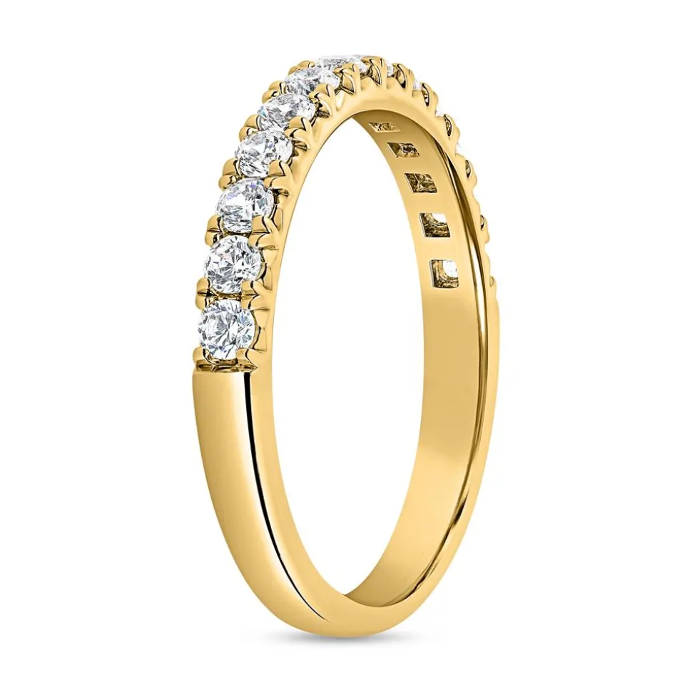 Gelbgoldener Half-Eternityring mit lab grown Diamanten BDR0077LG-GSL