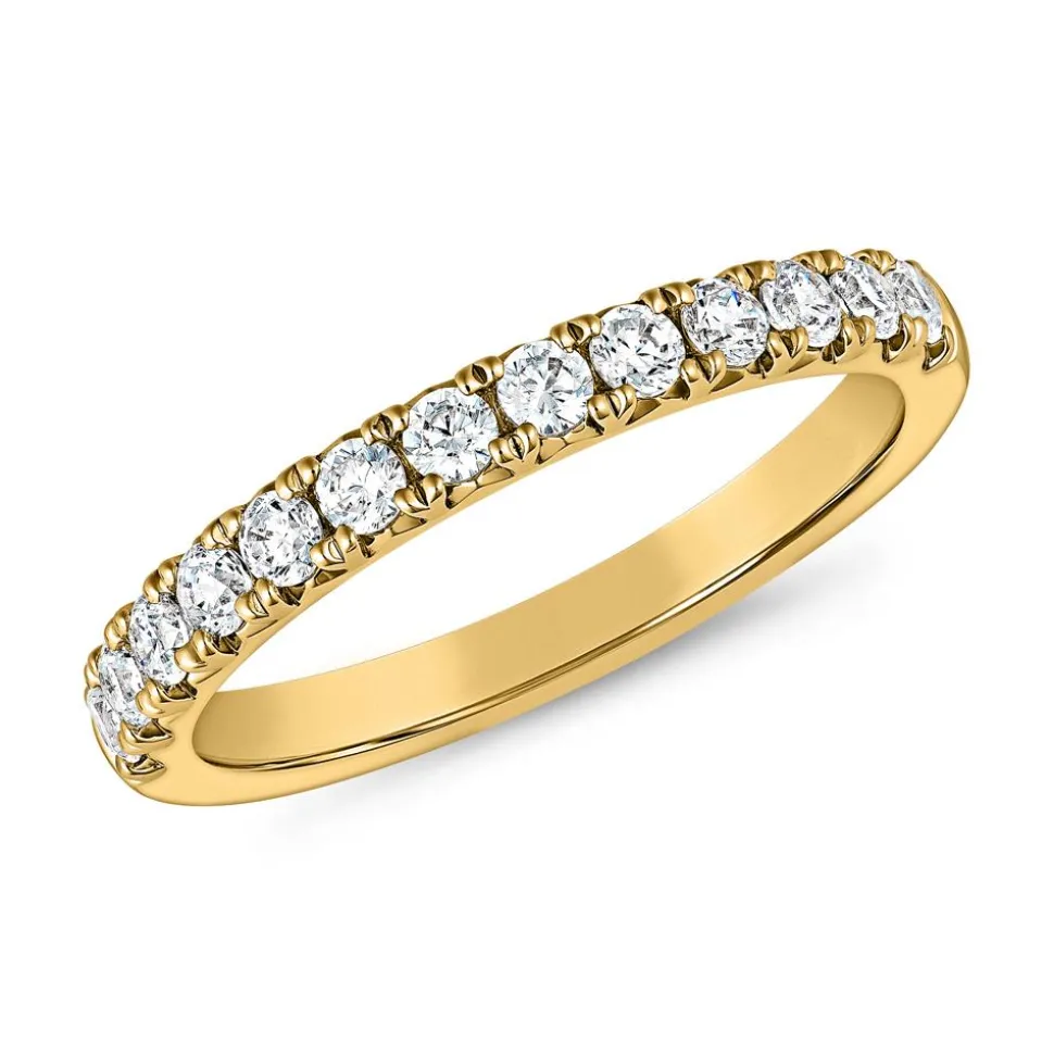Gelbgoldener Half-Eternityring mit lab grown Diamanten BDR0077LG-GSL