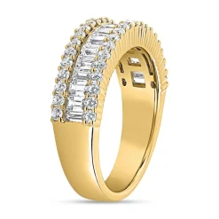 Gelbgoldener Ring mit lab grown Diamanten, gravierbar BDR0069LG-GSL