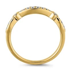 Gelbgoldener Ring mit lab grown Brillanten, gravierbar BDR0122LG-GSL