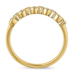Gelbgoldener Ring mit lab grown Diamanten, gravierbar BDR0117LG-GSL