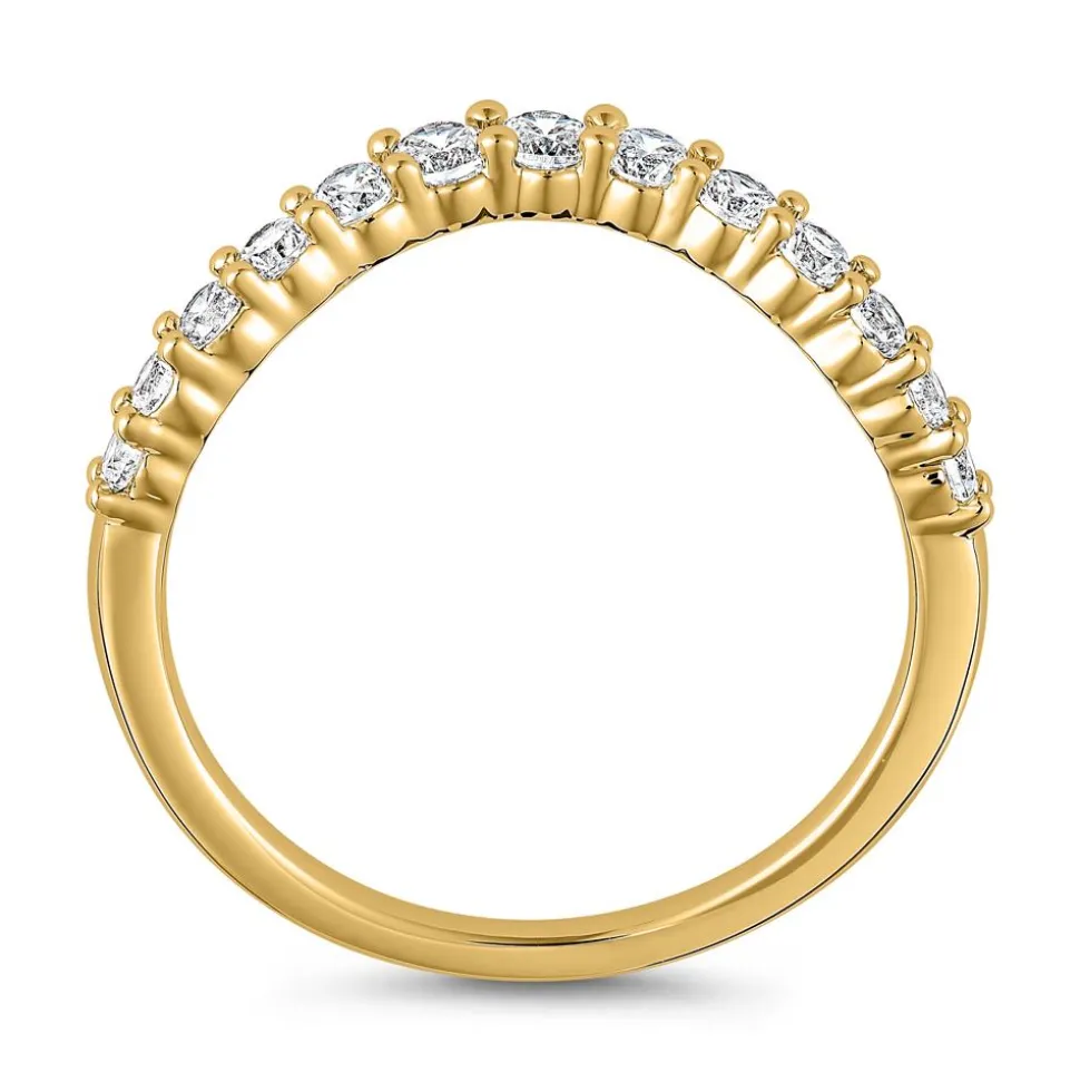 Gelbgoldener Ring mit lab grown Brillanten, gravierbar BDR0112LG-GSL