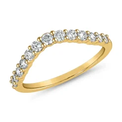 Gelbgoldener Ring mit lab grown Brillanten, gravierbar BDR0112LG-GSL