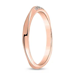 Geschwungener Ring aus Roségold mit Diamanten BDR0123-RSL