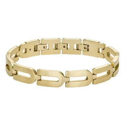 Gliederarmband Heritage D-Link aus Edelstahl, vergoldet JF04691710