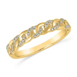 Gliederring aus Gelbgold mit Brillanten BDR0087-GSL