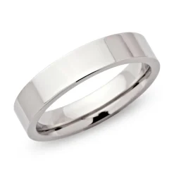 Glänzender Edelstahlring poliert 5mm flach R9110SL