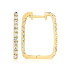 Gold Creolen für Damen mit Brillanten BDE0039-GSL