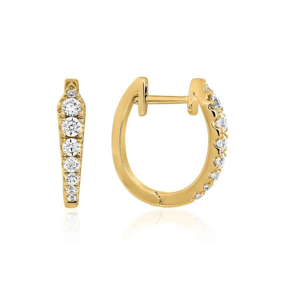 Gold Ohrringe für Damen mit Lab Grown Brillanten BDE0046LG-GSL