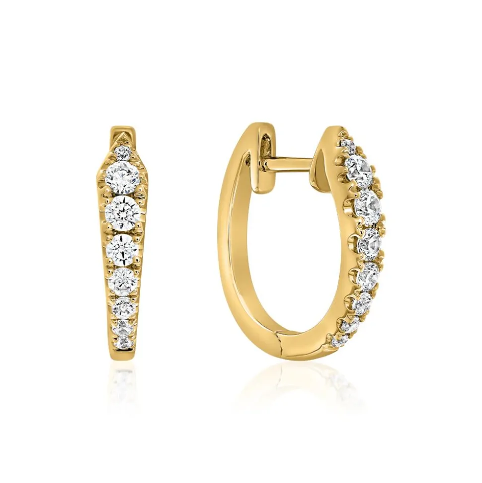 Gold Ohrringe für Damen mit Lab Grown Brillanten BDE0046LG-GSL