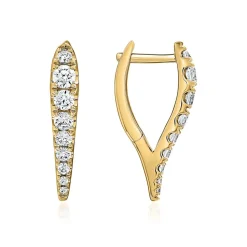 Gold Ohrringe für Damen mit Diamanten BDE0086-GSL