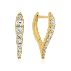 Gold Ohrringe für Damen mit Lab Grown Diamanten BDE0086LG-GSL