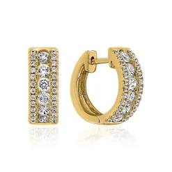 Gold Ohrringe für Damen mit Brillanten BDE0060-GSL