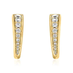 Gold Ohrstecker für Damen mit Diamanten BDE0064-GSL