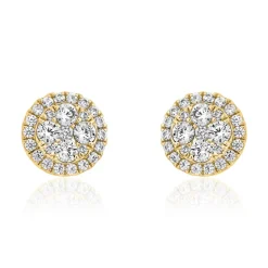 Gold Ohrstecker für Damen mit Diamanten BDE0054-GSL