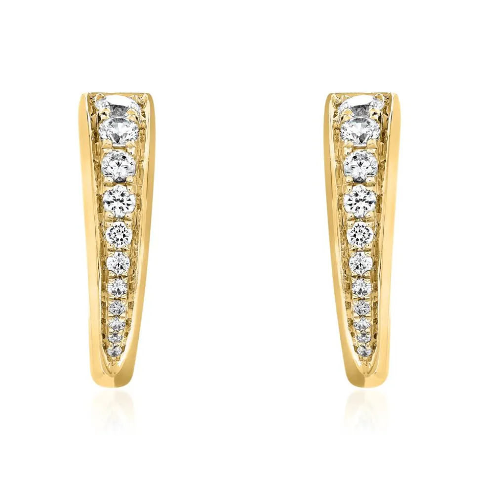 Gold Ohrstecker für Damen mit Diamanten, Lab Grown BDE0064LG-GSL