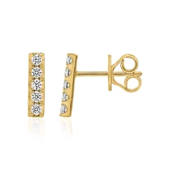 Gold Ohrstecker für Damen mit Lab Grown Diamanten BDE0076LG-GSL